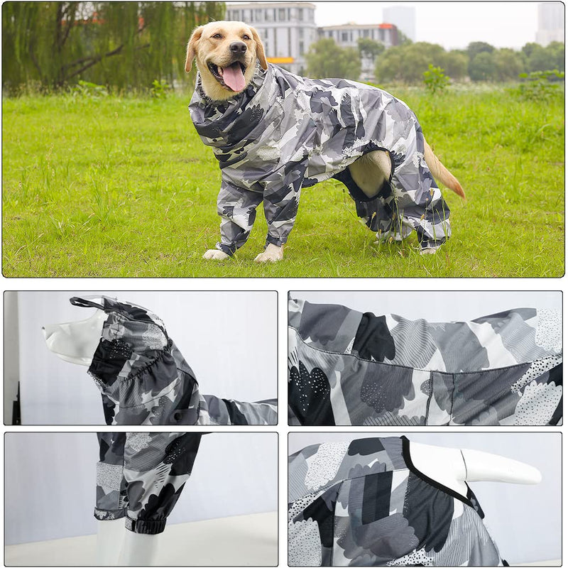 Dog Raincoats Waterproof, Dog Hooded Rain coats with Leg, Pet Raincoat Dog Jacket Waterproof, Dog Clothes Lightweight Adjustable Outdoor Rain Poncho Rain Gear Jumpsuit for Medium Dogs - Dog Coat M - PawsPlanet Australia