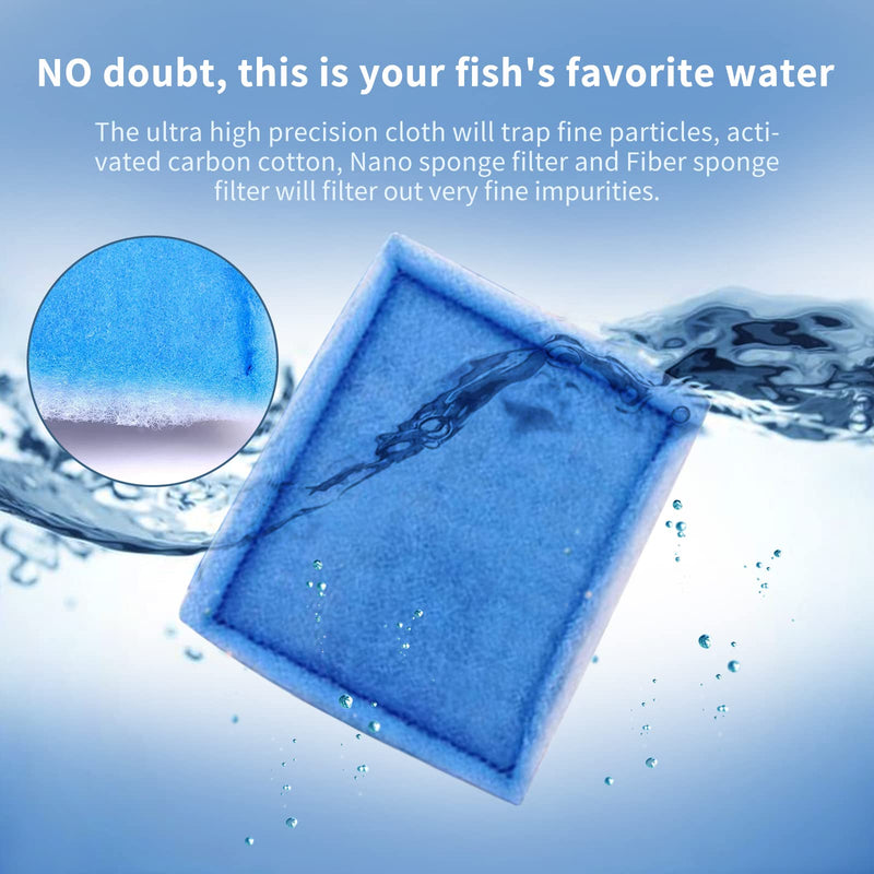 10-20 Gallon Aquarium Filters EZ-Change #2 Filter Cartridge fit Aquarium Filter Cartridge 10 to 20 Power, for Healthier Fish 6 Pcs - PawsPlanet Australia