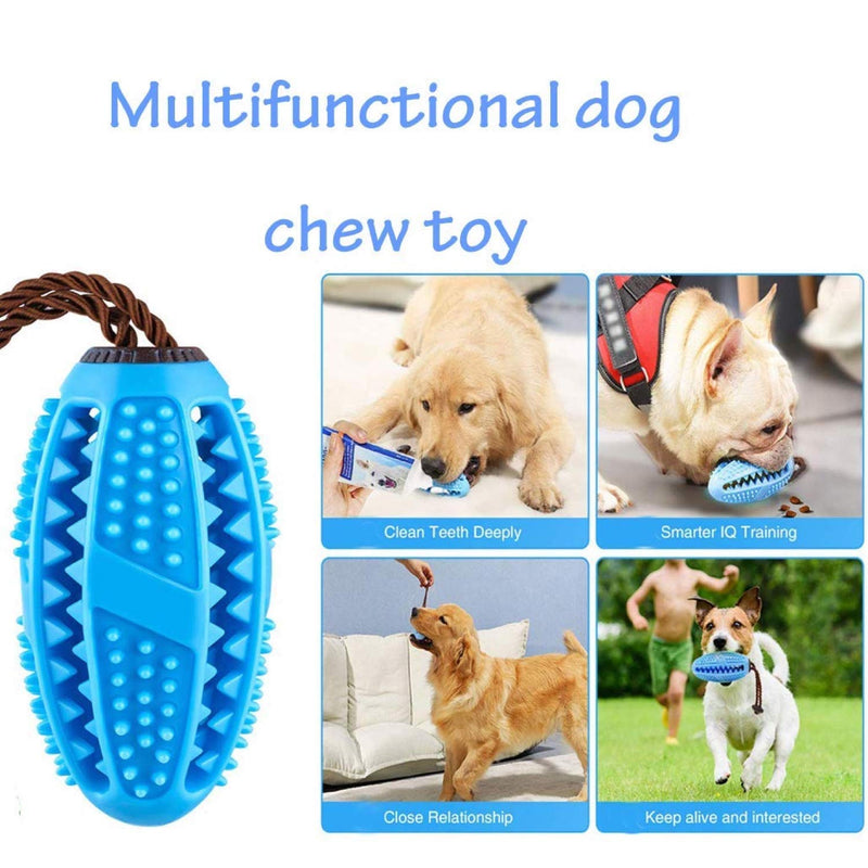 Vimi Dog Chew Toys, Upgrade Durable Dog Toy for Aggressive Chewers Toothbrush, Small Medium Dog Rope Toys Puppy Teeth Cleaning,Chewing,Training IQ and Interactive Food Treat Dispensing Blue - PawsPlanet Australia