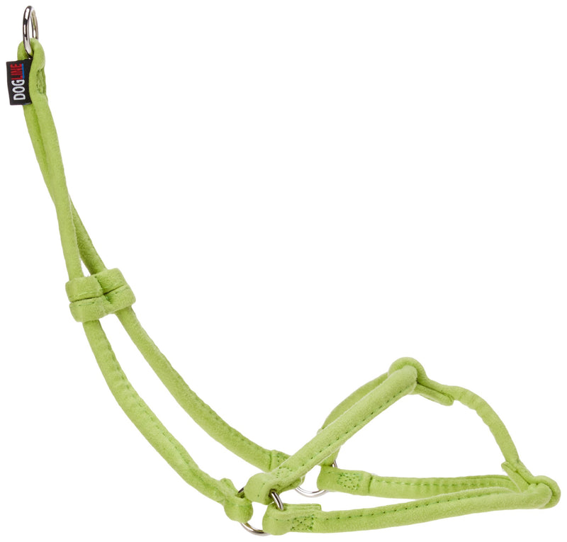 [Australia] - Dogline Soft and Padded Comfort Microfiber Round Step-in Harness and Leash for Dogs XS (W1/4 x L36" x G10"-16") Green 