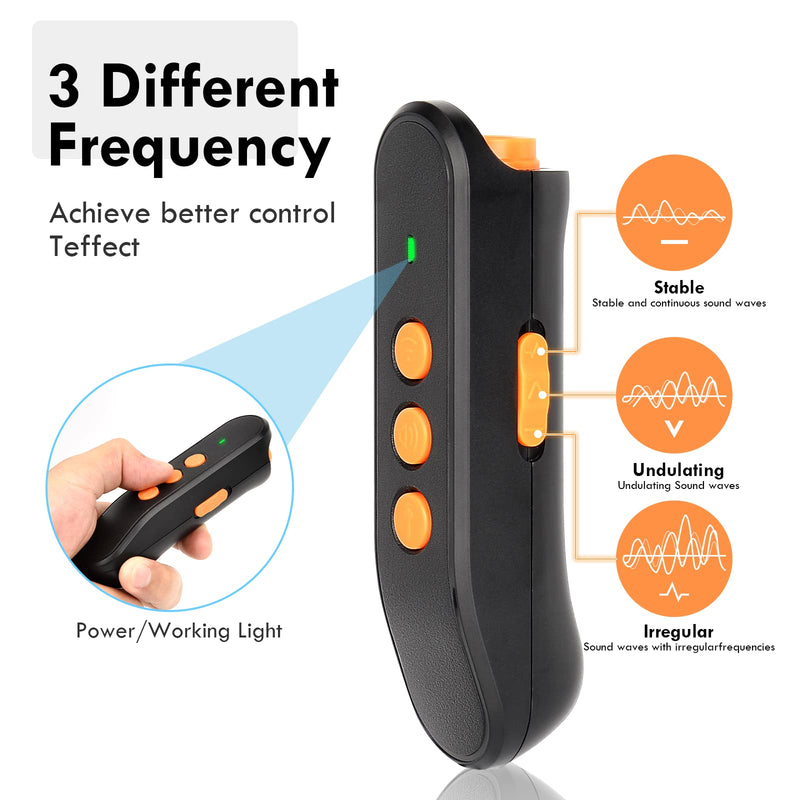 Sebaoyu Ultrasonic Dog Training-Bark Control Device, Dog Barking Deterrent Outdoor and Indoor, Stop Neighbors Dogs Barking, 16.5 Ft Range Rechargeable LED Flashlight, Dog Clicker, Dog Whistl orange - PawsPlanet Australia