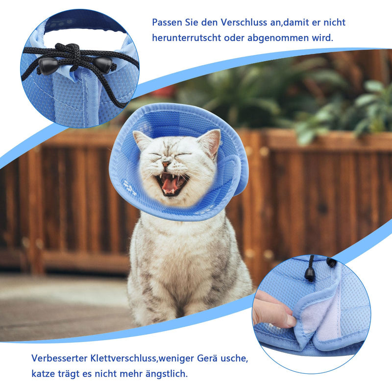 Cat & Dog Neck Brace: Adjustable, Soft Neck Brace for Cats and Puppies - Cat Collar, Cat Cone After Surgery & Injuries, Kitten Accessories - Comfortable Donut Cat, Cat Collar (Blue, M) - PawsPlanet Australia