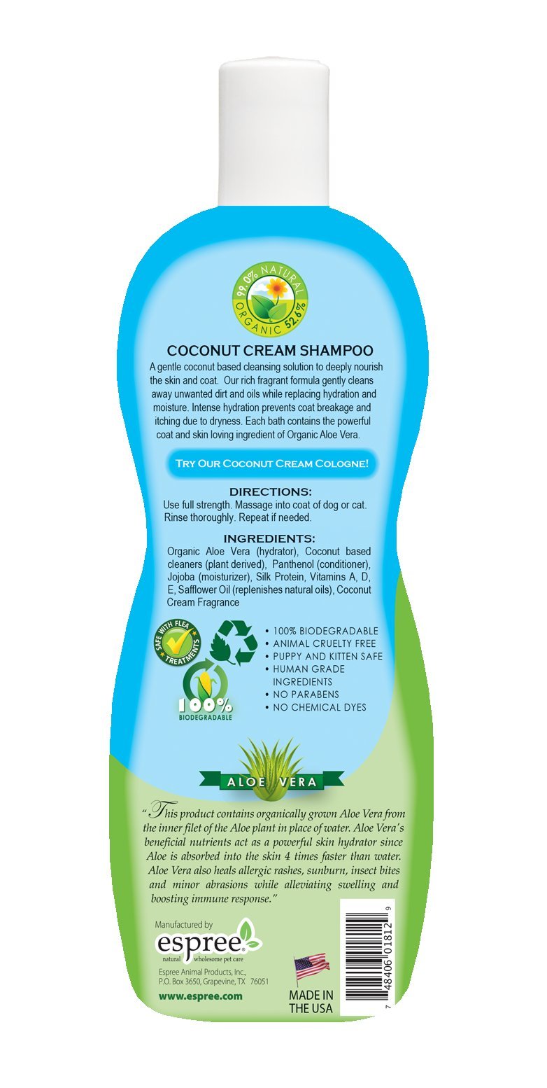 Espree Natural Coconut Cream Shampoo for Dogs, 591 ml - PawsPlanet Australia