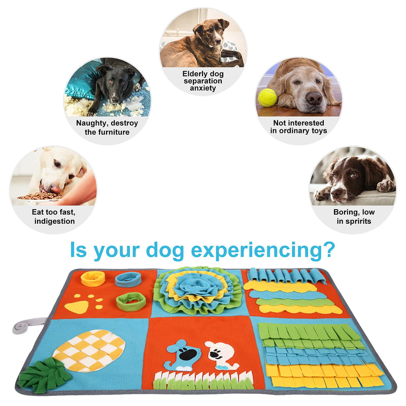 YOPETAYU Pet Snuffle feeding Mat for Dogs and cats, Interactive Feed Game for Boredom,mind and brain,Encourages Natural Foraging Skills Home and Travel Use,Puzzle toy,Dog Treat Dispenser,Stress Relief Orange - PawsPlanet Australia