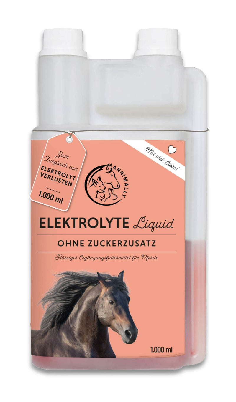 Annimally Electrolyte Liquid for Horses 1000ml with sodium, potassium, acerola, calcium, magnesium and vitamin B liquid - electrolyte liquid without added sugar - PawsPlanet Australia