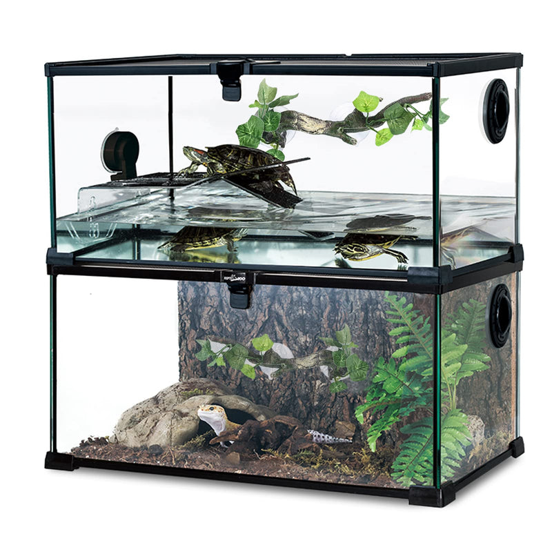 HERCOCCI Reptile Corner Branch, Terrarium Climbing Plants Decorations Reptile Hanging Vine with Suctions Cups for Amphibian Snake Lizard Gecko - PawsPlanet Australia