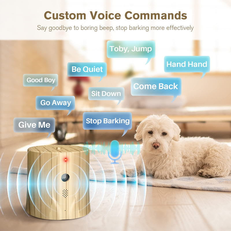 SOYAO Anti Barking Device, Ultrasonic Dog Barking Deterrent Device with Voice Recording Play, 3 Adjustable Level Dog Ultrasonic Stop Dog Barking Device, Bark Control Device for Indoor Outdoor, Yellow - PawsPlanet Australia