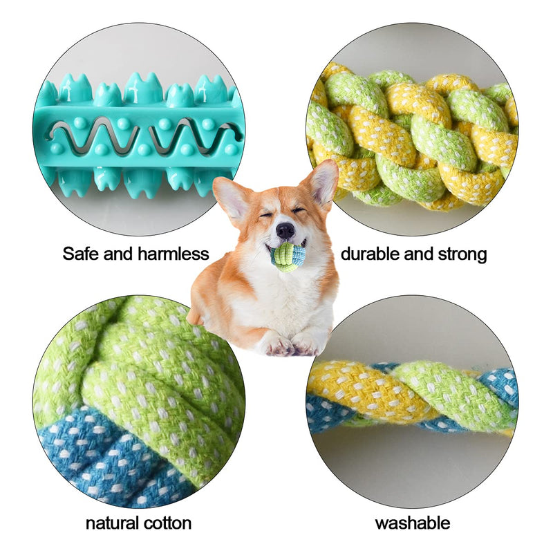 Dog Chew Toy Set, Durable Dog Pet Rope Toys, Puppy Toys Teething Set Cotton Dog Chew Toys for Puppies Small Medium Dogs 8 Pack - PawsPlanet Australia