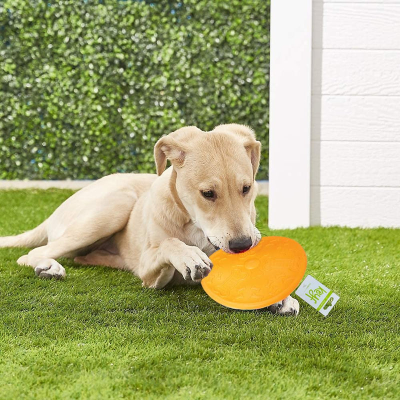 KEYF Frisbee Dog Toy - Flying Disc - Durable Rubber - Flyer Dog Toy - Suiatble for Small , Medium and Large Breeds Dogs - Mixed Color - Puppy Training Frisbee Flyer - PawsPlanet Australia