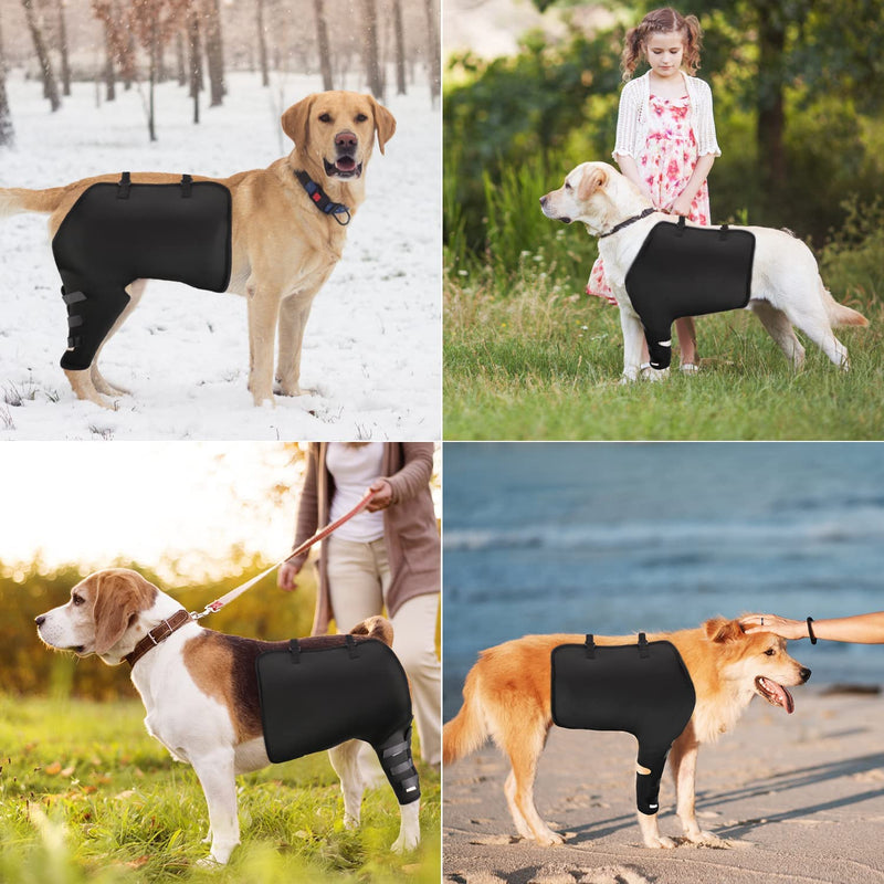 Petbobi Dog Recovery Sleeve After Surgery for Large Dogs, Soft and Breathable Space Cotton Material Dog Leg Sleeve for Dog Wound Care, Dog Cone Alternative to Stop Licking, Black Left Front Leg(XL) - PawsPlanet Australia