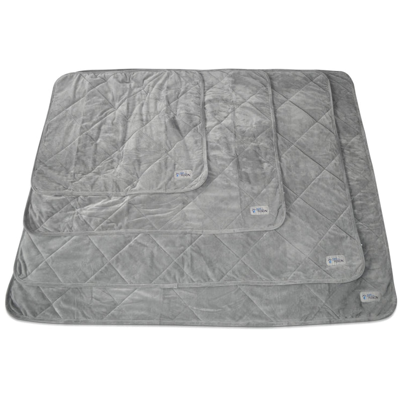 PetFusion Premium Plus Quilted Pet Blanket Blanket, Multiple Sizes for Dogs & Cats. Small (31 x 27") Grey - PawsPlanet Australia