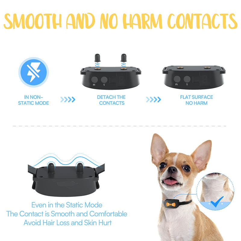 Rechargeable Anti Bark Collar for S, M, L Dogs - Humane Automatic Training Collar Gentle Leader, Anti-Barking Shock Collar w/Beep Vibration and Shock Modes, 7 Adjustable Sensitivity Levels - PawsPlanet Australia