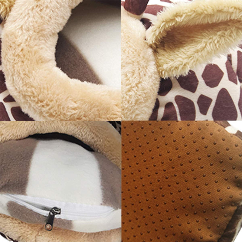 LEFTSTARER Guinea Pig Bed Toy Cage House Accessories Nest Hedgehog Hamster Supplies Sugar Glider Ferret Rat Bed Toy Small pet Animals（1-S） 1-Giraffe - PawsPlanet Australia