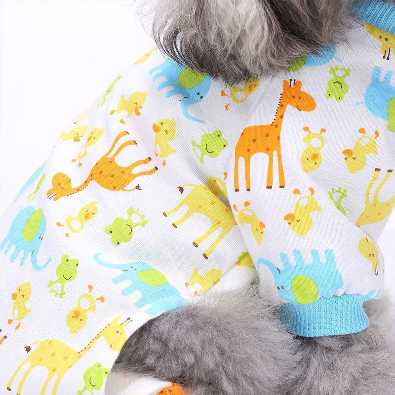 [Australia] - Amakunft 2-Pack Dog Clothes Dogs Cats Onesie Soft Dog Pajamas Cotton Puppy Rompers Pet Jumpsuits Cozy Bodysuits for Small Dogs and Cats XS Animal & Plane 