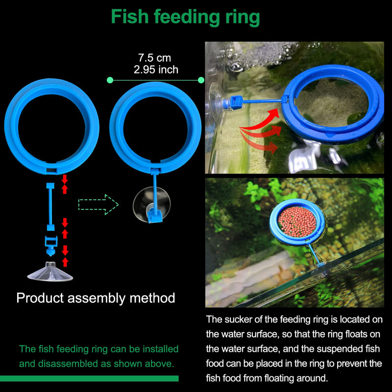 11.8 Inch Shrimp Feeding Tube with Shrimp Feeding Dish，Shrimp Feeding Bowl with Suction Cup，Feeding Tube Cleaning Brush，Aquarium Feeder with Bulb，Feeding Ring，Aquarium Sucker Feeding clamp,Fish net - PawsPlanet Australia