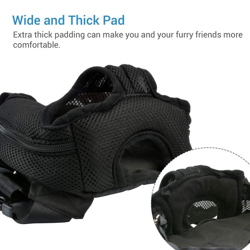 NICREW Legs Out Front Dog Carrier, Hands-Free Adjustable Pet Backpack Carrier, Wide Straps Shoulder Pads M Upgraded Black - PawsPlanet Australia