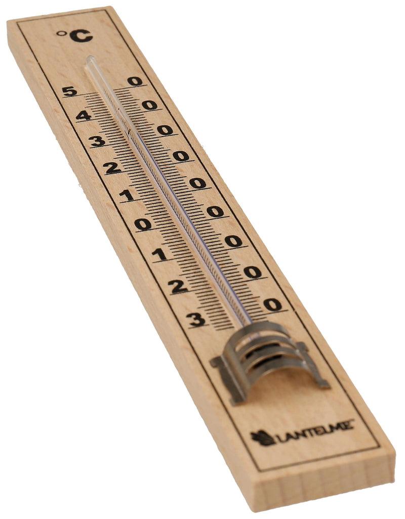 Lantelme® room thermometer analogue set of 5 15cm wooden thermometer made in German beech wood also for outside and inside (5) 5 - PawsPlanet Australia