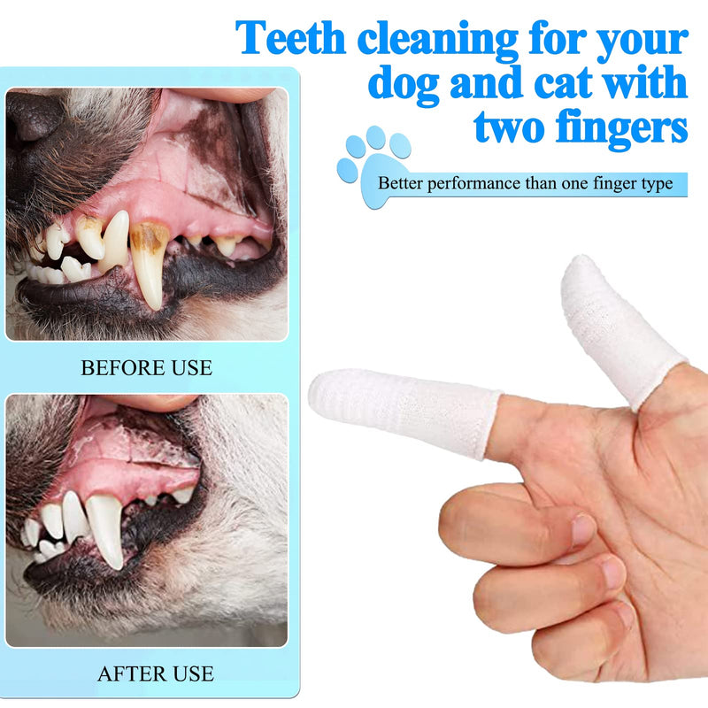 Pack of 18 dog toothbrushes, finger toothbrushes, dog finger cots, dogs dental care toothbrushes finger cot, reusable pets teeth, small cats like cleaning knitted fabric toothbrush, 360° dog toothbrush - PawsPlanet Australia