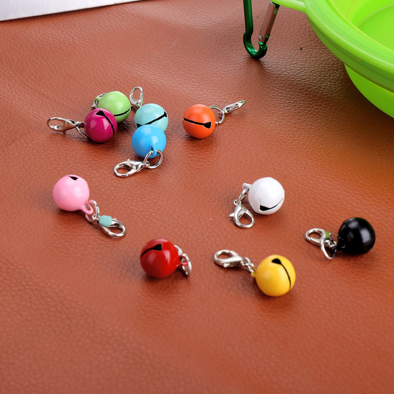 10 Pcs Cat Dog Collar Bells, Jingle Bell for Cat Collar, Dog Collar Charms, Colourful Pet Small Bells with Clasps, Pet Collar Accessories, Festival Party DIY Crafts Decoration, 10 - PawsPlanet Australia