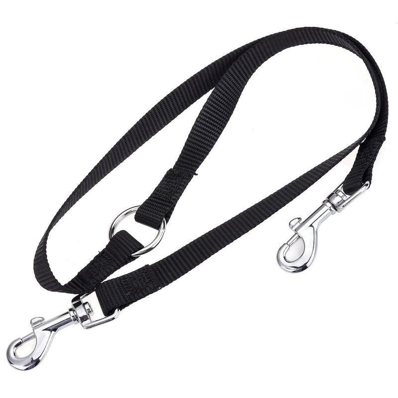 CozyCabin Dual Durable Dog Leash Strap No-Tangle for 2 Dogs Cats Small Pets for Walking Running and Training (Nylon,Black) (M) M For Small Dog - PawsPlanet Australia