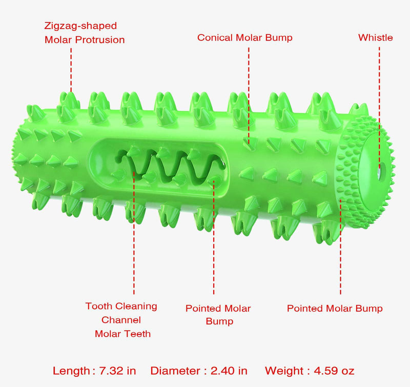 Dog Chew Toys for Aggressive Chewers Dog Mloowa Toothbrush & Squeaky Chew Toys Extra Tough Durable Strong， Meet The Mechanical Design of The Dog’s Mouth Grass green - PawsPlanet Australia