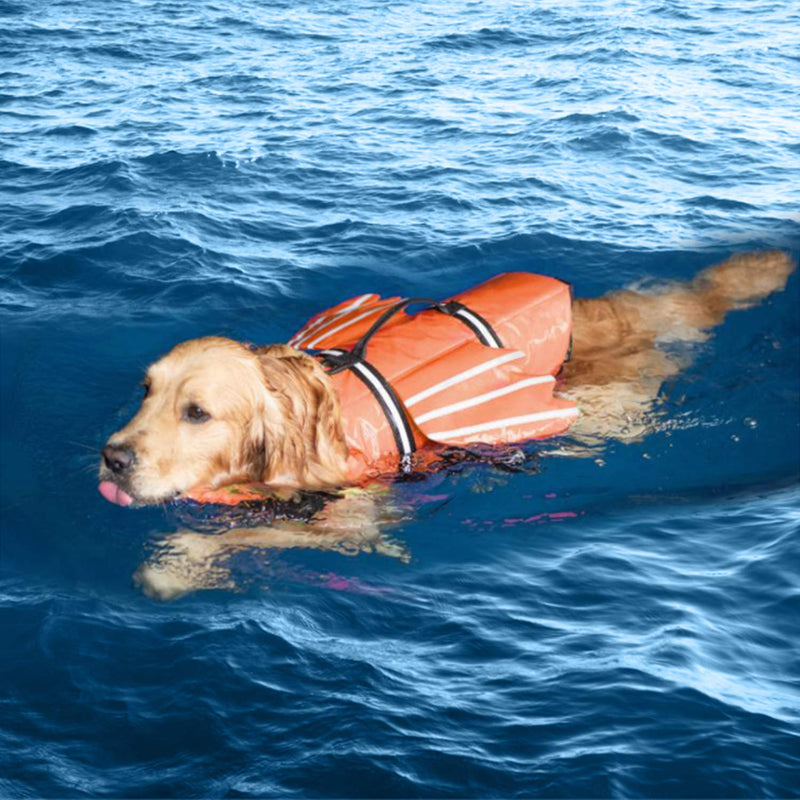 Podazz Dog Buoyancy Aid Life Jacket for Dogs Dog Floatation Jacket(Orange) (Small) Small - PawsPlanet Australia