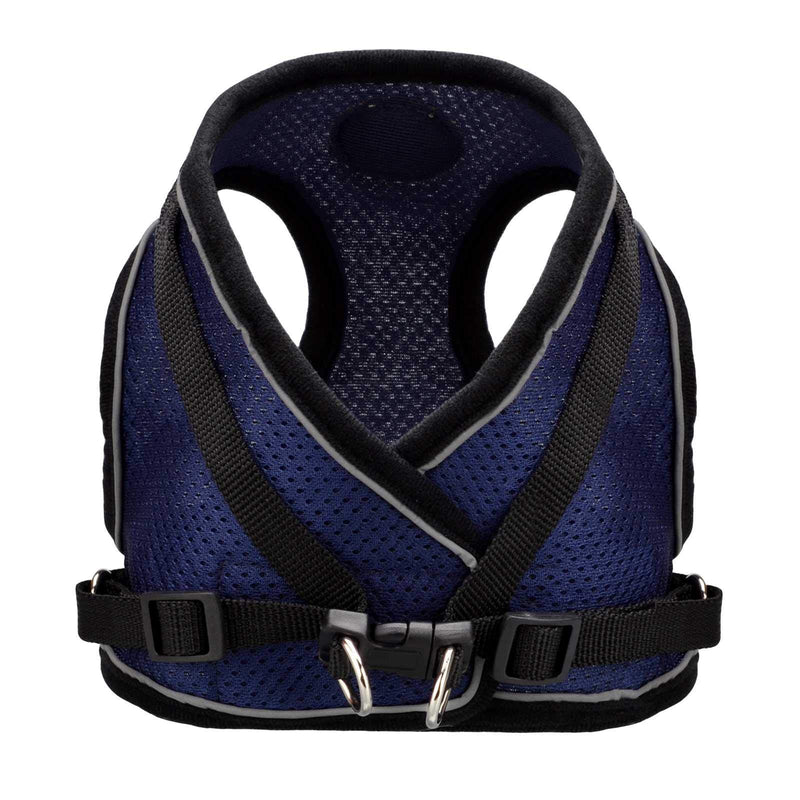 Anbeer Soft Mesh Dog Harness Puppy Adjustable Pet Vest with Walking Leash for Small Dog Breeds and Cats (XL, Navy) XL (Neck 35-39cm, Chest 47-52cm) - PawsPlanet Australia