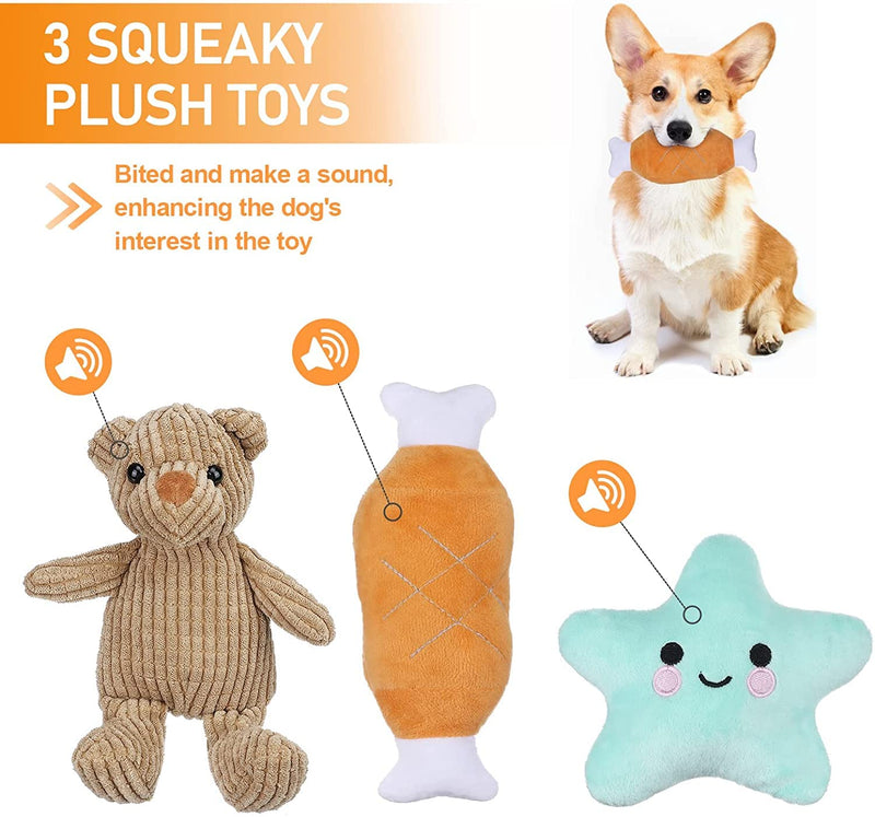 Puppy Toys, 8 Pack Squeaker Dog Toy from 8 Weeks, Puppy Rope Toy, Puppy Chew Toys Teething Toys for Small Dogs and Medium Dogs, Washable, Natural Cotton & Non Toxic - PawsPlanet Australia