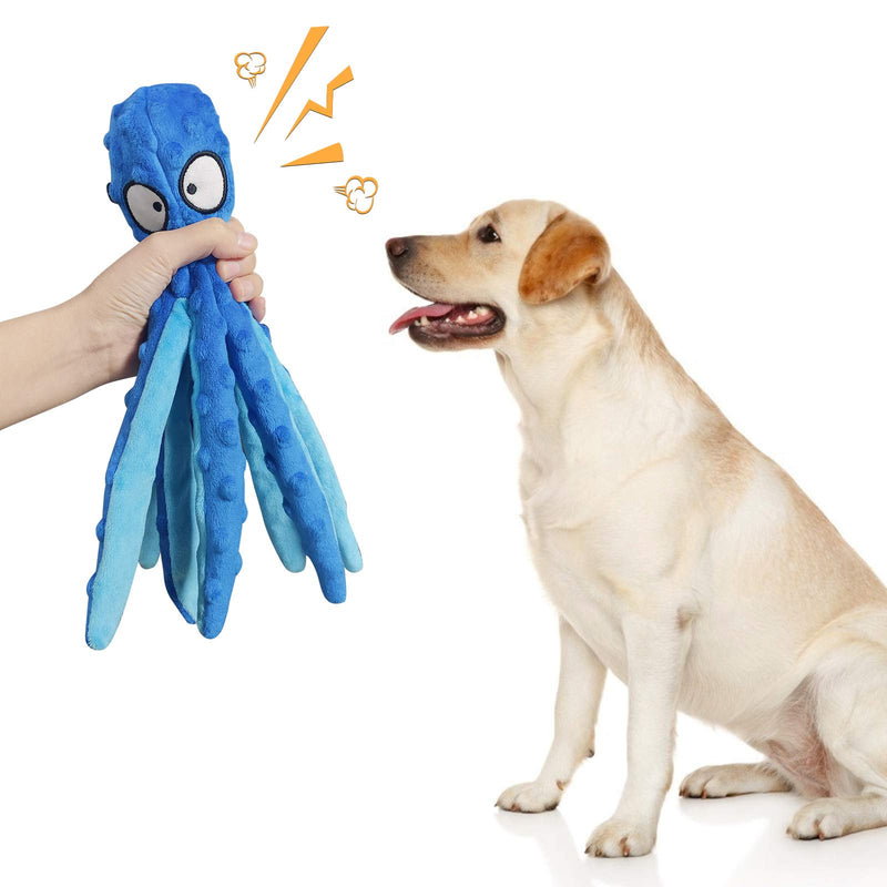 G.C 2 Pcs Dog Squeaky Chew Plush Toys Interactive Soft Funny Octopus Corduroy Pet Toy Games for Small Medium Large Dogs Doggy - PawsPlanet Australia