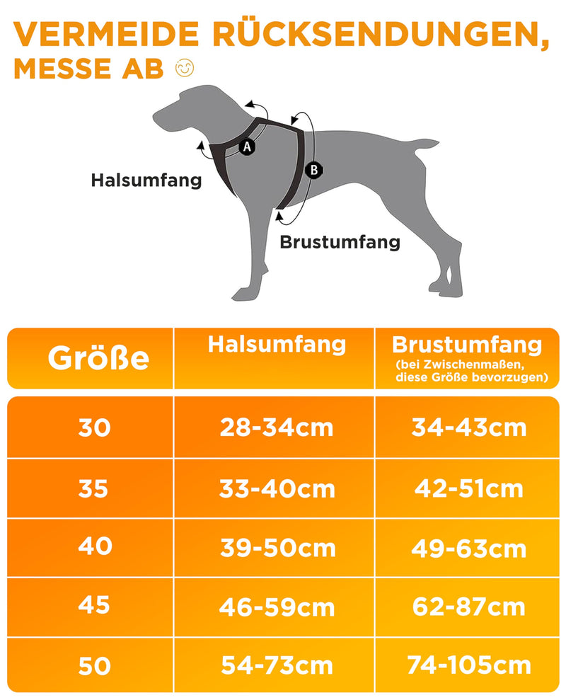 Tierhood - Dog harness for small, medium and large dogs - [INCL. NECK CLIP] - Dog Harness - Dog Safety Harness - Medium Dog Harness - Dog Harness - Dog Pull Harness 35 Black - PawsPlanet Australia