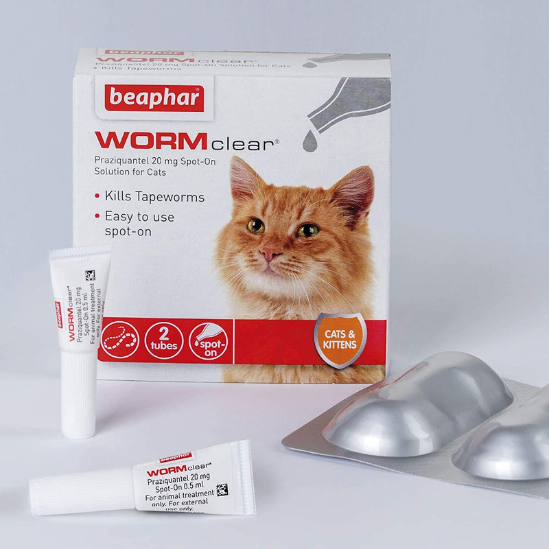 Beaphar 3 X Wormclear Spot-On Solution for Cats, 21 g - PawsPlanet Australia