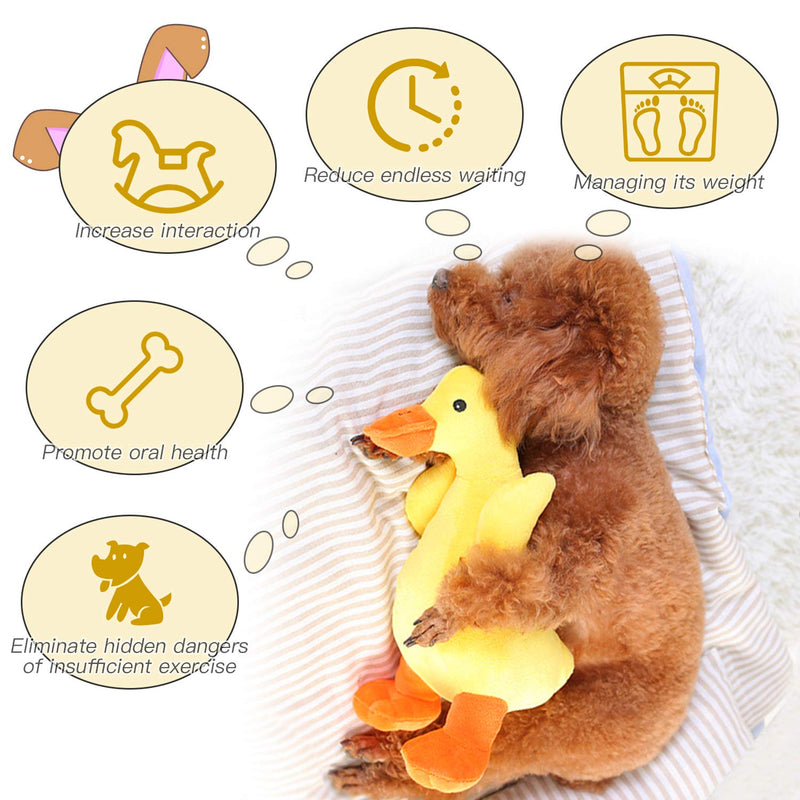 KONKY Squeaky Dog Toy, Durable Dog Plush Chew Toy Dog Companion, Interative Training Toy for Small Medium Dogs Pets (Duck) - PawsPlanet Australia