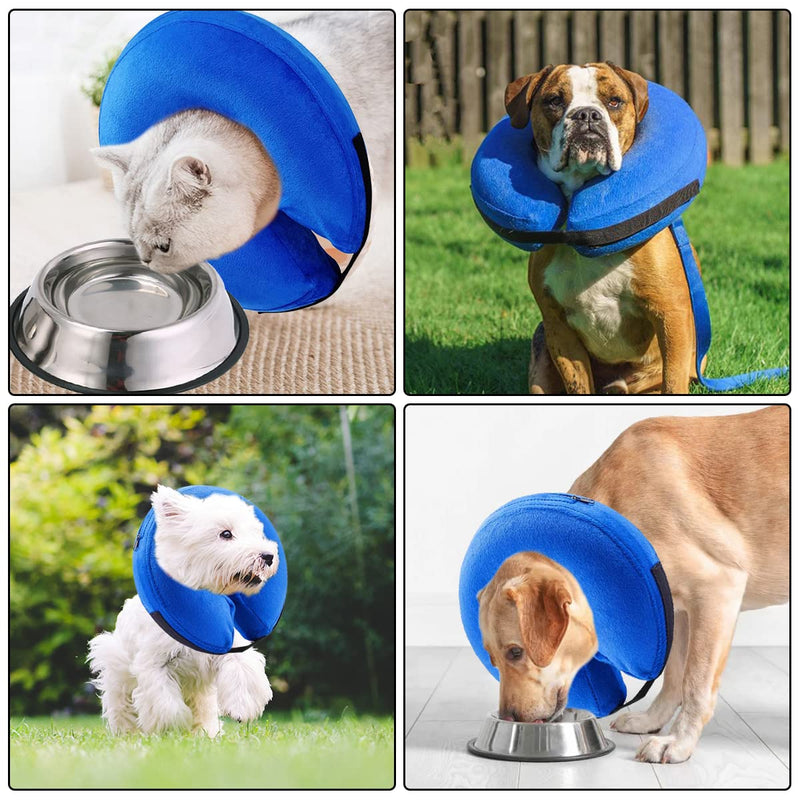 WPVTRA Protective Inflatable Dog Cone Collar for Large Medium Small Dogs Cats After Surgery, Soft Dog Cones Adjustable Recovery Dog Neck Collar Small (Pack of 1) - PawsPlanet Australia