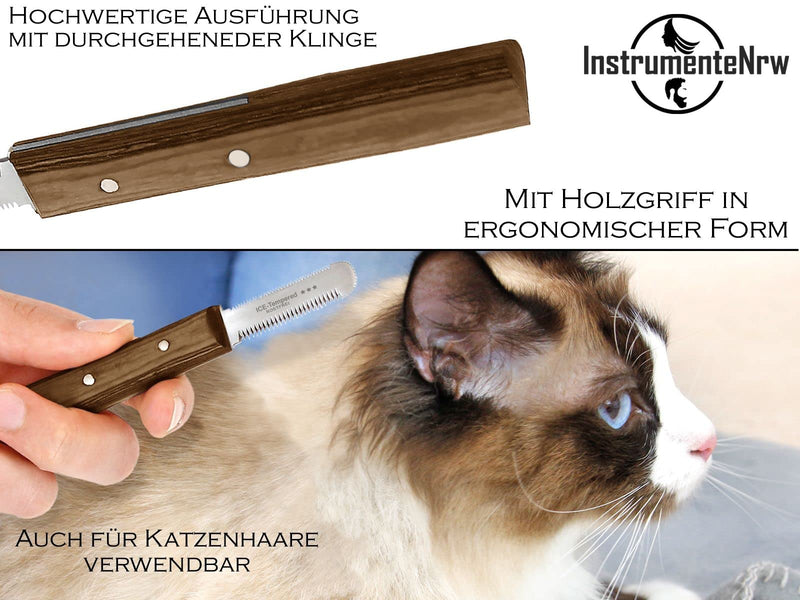Trimming knife set for dogs and cats with small, medium, large teeth, 4-piece comb for dog fur, undercoat, fur knife, dog scissors, stainless steel knife, brand quality for long hair and short hair - PawsPlanet Australia