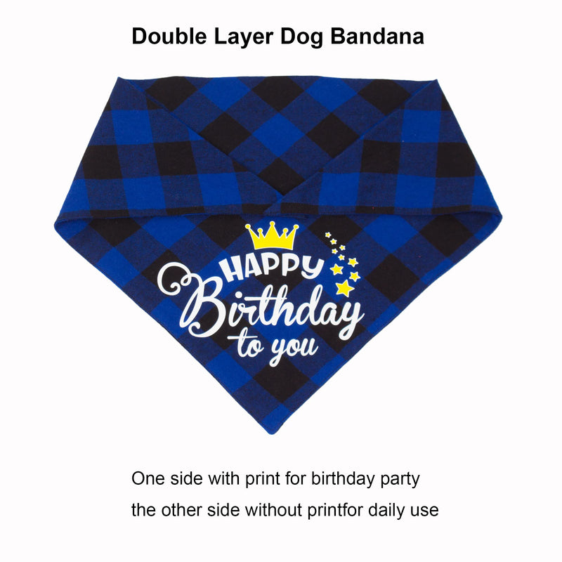 ADOGGYGO Dog Birthday Party Supplies, Dog Birthday Hat Bandana Scarf with Cute Dog Bow Tie for Small Medium Dogs Pets - PawsPlanet Australia