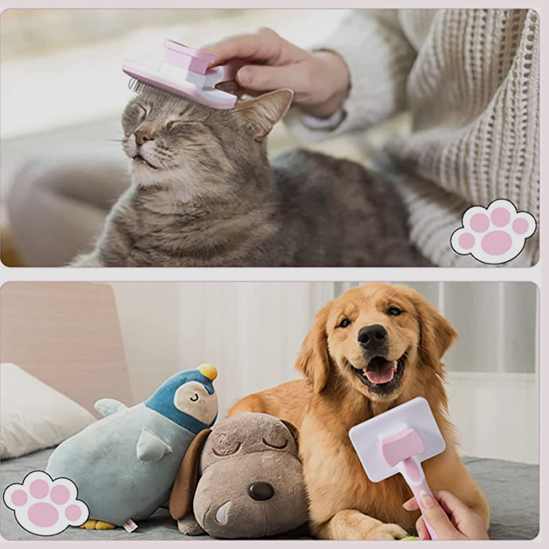 yufana dog brush, cat brush, hair massage brush, pet grooming brush for removing undercoat, loose hair and dirt, suitable for dogs with medium and long hair, cats - PawsPlanet Australia