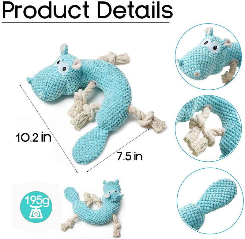 Dog Toys for Aggressive Chewers, Tough and Durable Squeaky Toys Pet Pupp Animals Toy with Cotton Material and Crinkle Paper,Chewing Teeth Health Puppy Toys for Small and Medium Breed - PawsPlanet Australia