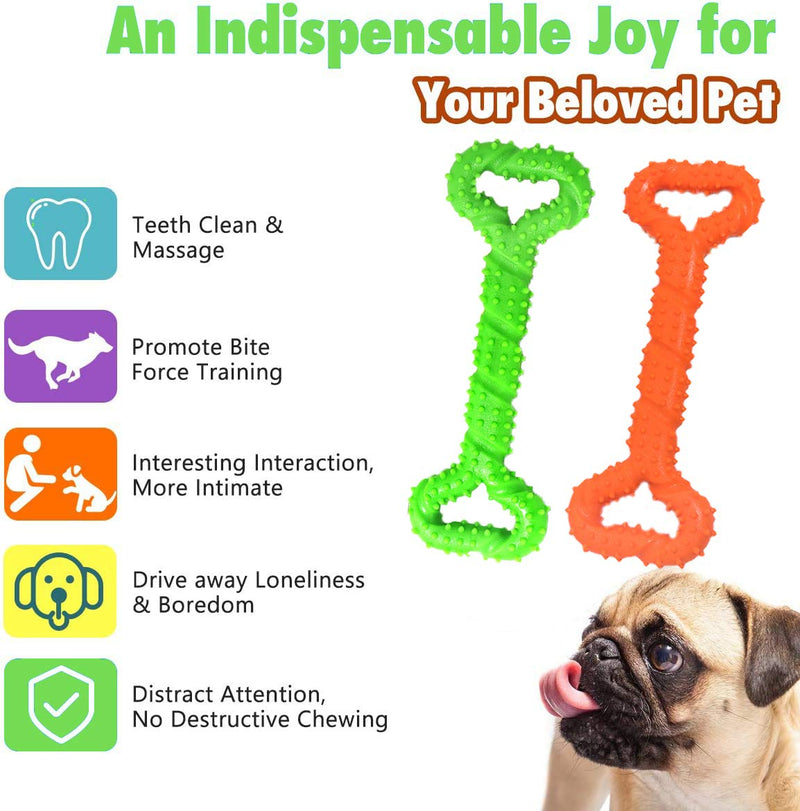 Dog Toys for Aggressive Chewers Large Breed Indestructible, Tough Dog Chew Toys, Safe Durable Dog Bones for Large Dogs, Puppy Toys for Teething, Interactive Dog Toys Large Breed Not Easily Torn Bone Chew Toy-Green - PawsPlanet Australia