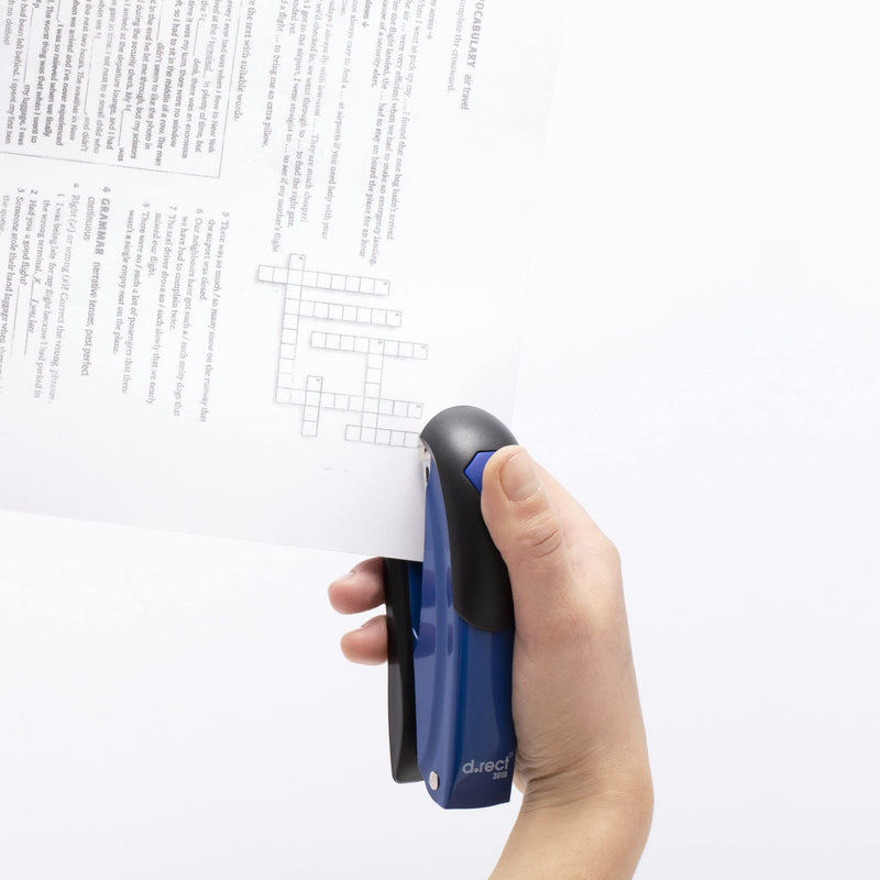 D.RECT 3019 metal stapler - metal stapler, office stapler, table stapler - stapler 30 sheets - stapler for office - stapler for the desk 104034, blue/black single pack - PawsPlanet Australia