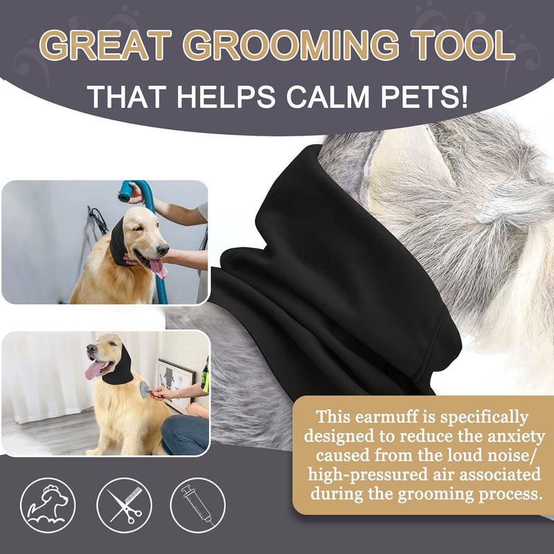 SETSBO Dog Grooming Ear Covers for Grooming Bathing and Blowing Drying, Neck and Ear Warmer Hood for Dogs and Cats,Pet Hood Earmuffs to Prevent Ears from Being Soiled by Eatingg - PawsPlanet Australia