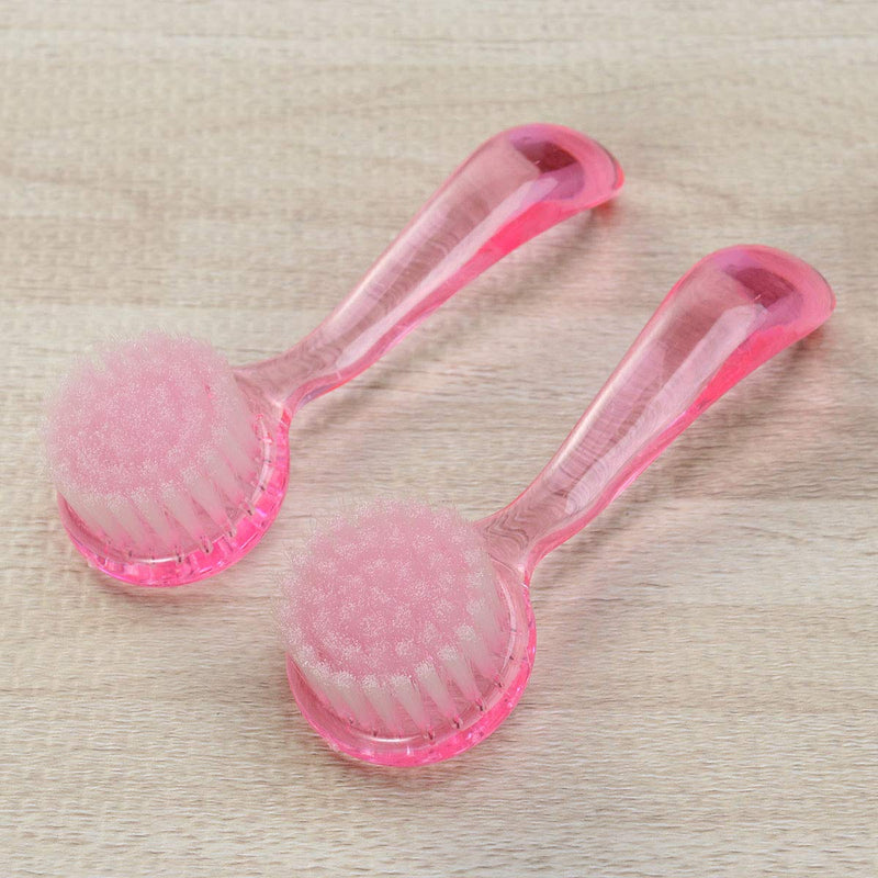 [Australia] - POPETPOP Hedgehog Bathing Brush,2 Pack Small Pets Round Head Cleaning Bath Brush with Lid Washing Face Artifact Super Soft Handmade Cleansing Brush 