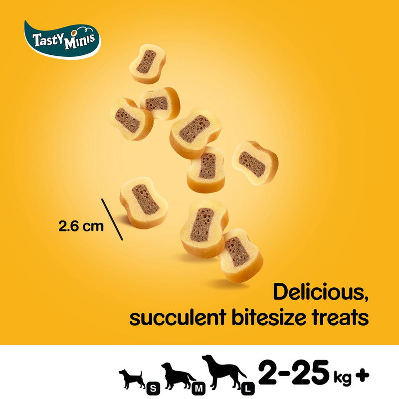 Pedigree Tasty Bites - Dog Treats Chewy Slices with Beef 155g (pack of 8) - PawsPlanet Australia