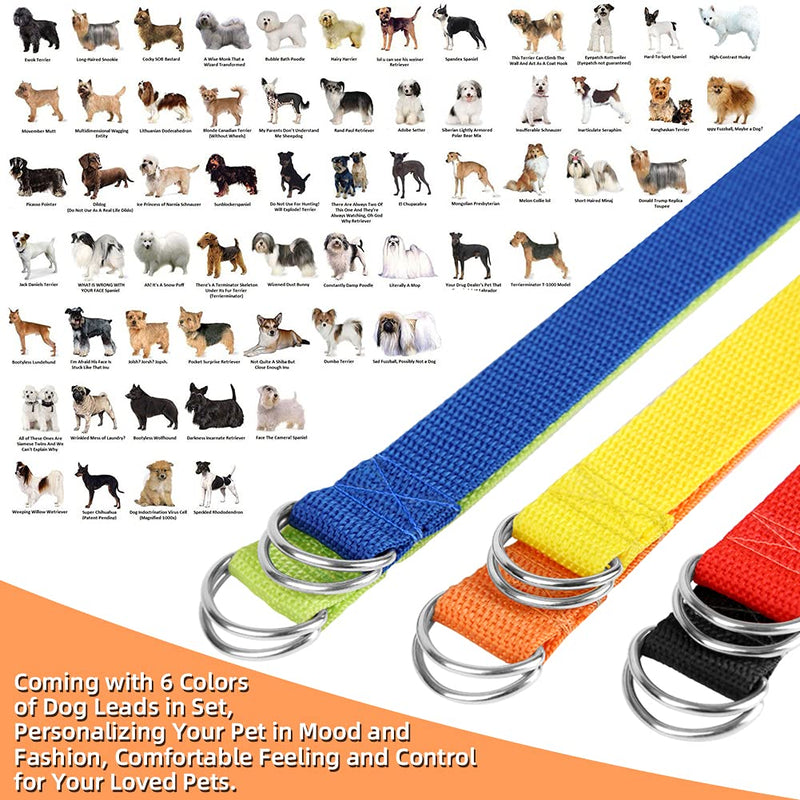 6 Packs Dog Cat Slip leashes Rope, Fresheracc 6 FT Strong Kennel Leads Collars Harness with Double D Ring for Pet Animal Control Grooming Shelter Rescues Vet Pet Training (6 Packs) 6 Packs - PawsPlanet Australia