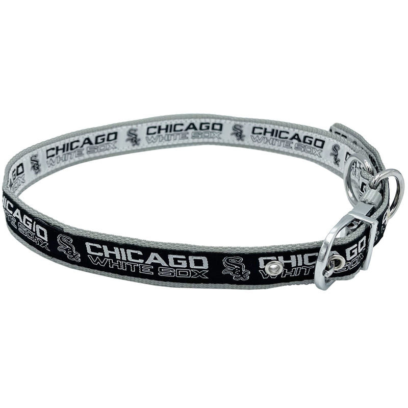 Reversible Dog Collar Medium Chicago White Sox - PawsPlanet Australia