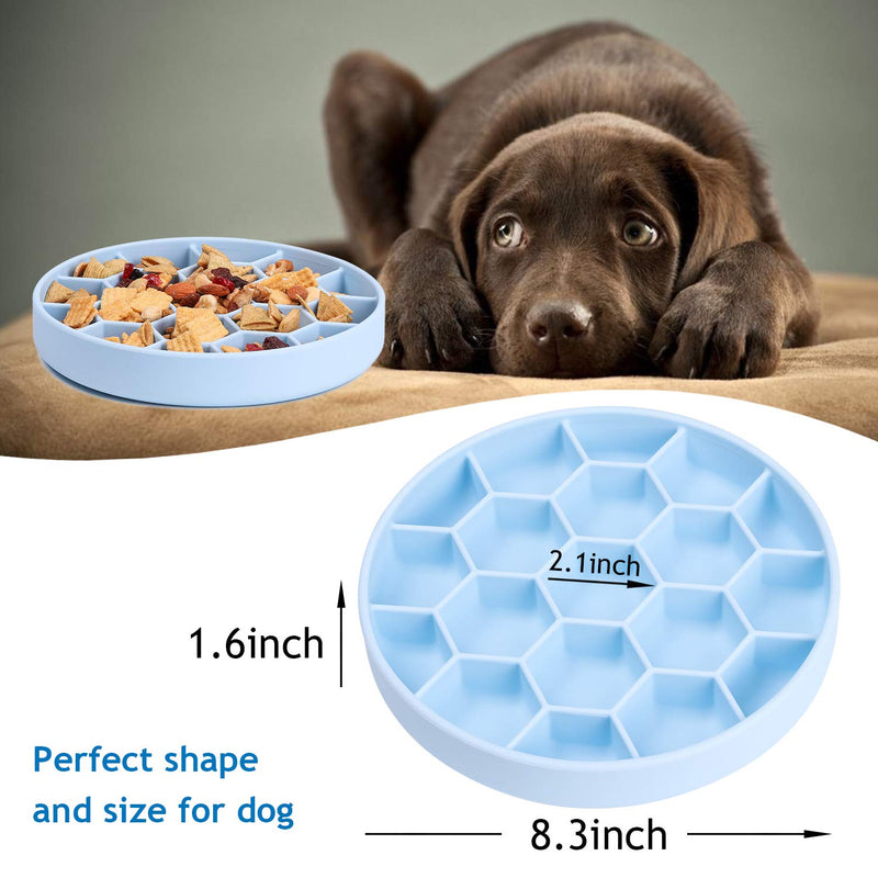 Slow Feeder Dog Bowl, Non-Slip Dog Bowl With Bottom Suction Cup, Puzzle Feeder for Dogs, Silicone Anti Gulping Slow Feeder, Extend Eating Time - PawsPlanet Australia