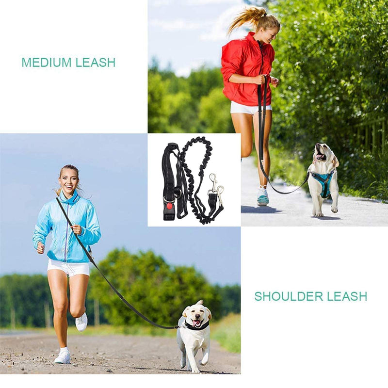 ADOGO® Hands Free Running Dog Lead, Multifunctional Adjustable Dog Leash, Dog Walking Lead, Adjustable Dog Seat Belt With Elastic Bungee And Reflective Stripe For Puppy, Large Dog Lead - PawsPlanet Australia