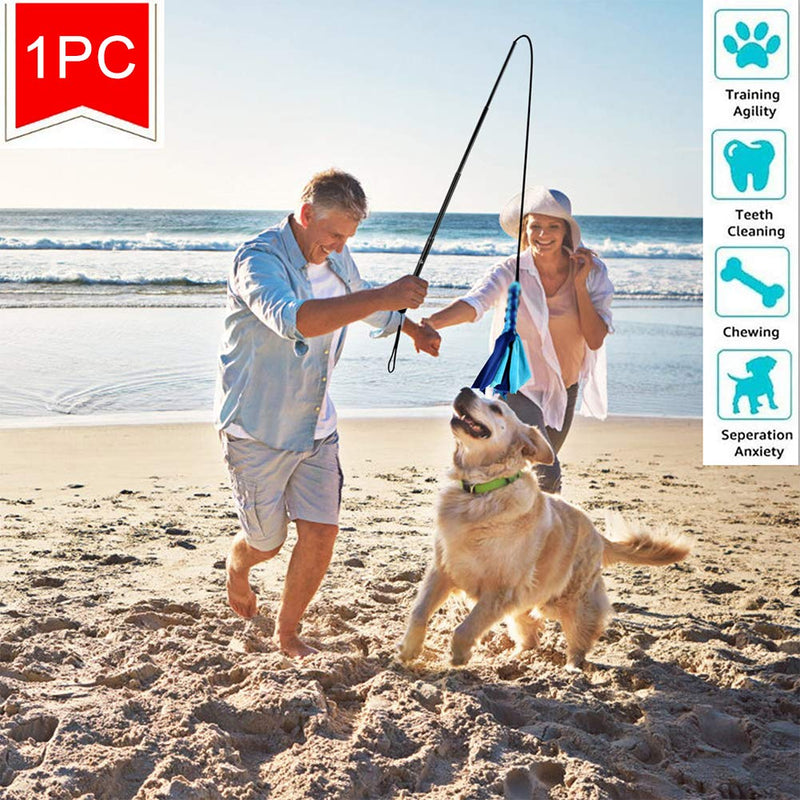 Dog Flirt Pole for Dogs Large Dog Teaser Pole Lure Stick Dog Training, Outdoor Lure Stick Extendable Pet Training Chewing Rope(Black,size:L) - PawsPlanet Australia