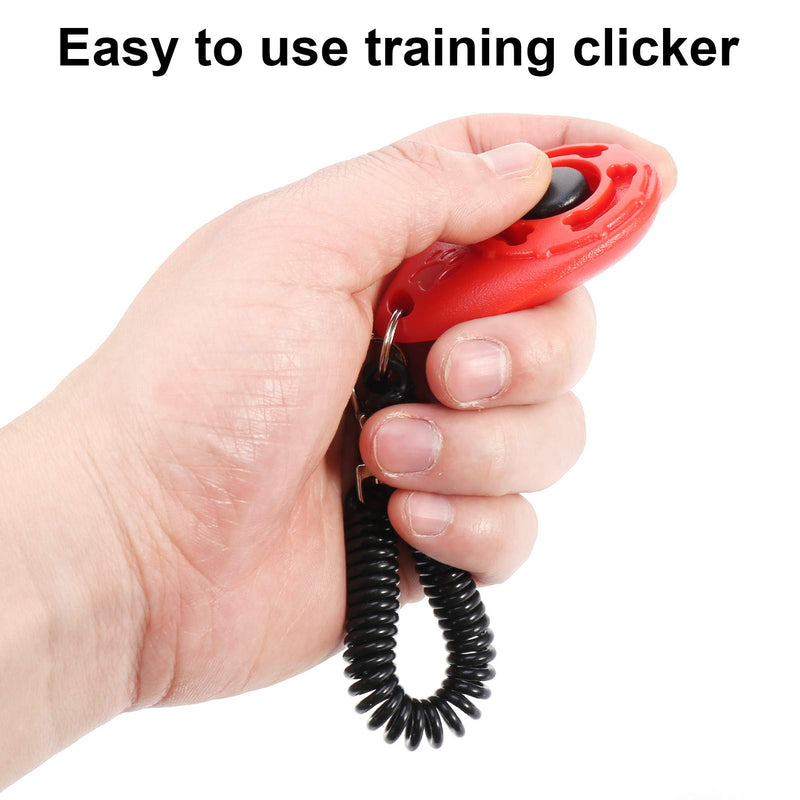 4pcs Dog Clicker and Whistle Set, Training Whistle High Pitch Pet Training Clickers Tools with Wrist Strap and Lanyard for Dog - PawsPlanet Australia