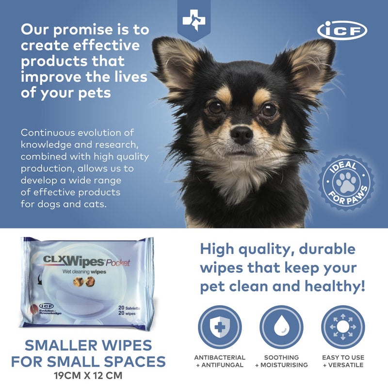 CLX Dog Puppy Cat and Pet Wipes  Antibacterial Antiseptic and Antifungal Grooming and Cleaning Wipes for Paw Ear Tushie Face and Bums - PawsPlanet Australia