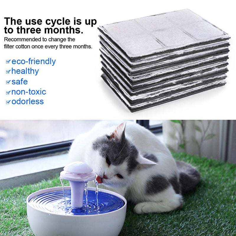 8Pcs Pet Electric water circulation filtering Electric Drinker Intelligent Automatic silent drinking Water Fountain water dispenser Filter Replacement Use with Water for dogs cats pets animals (#1) #1 - PawsPlanet Australia